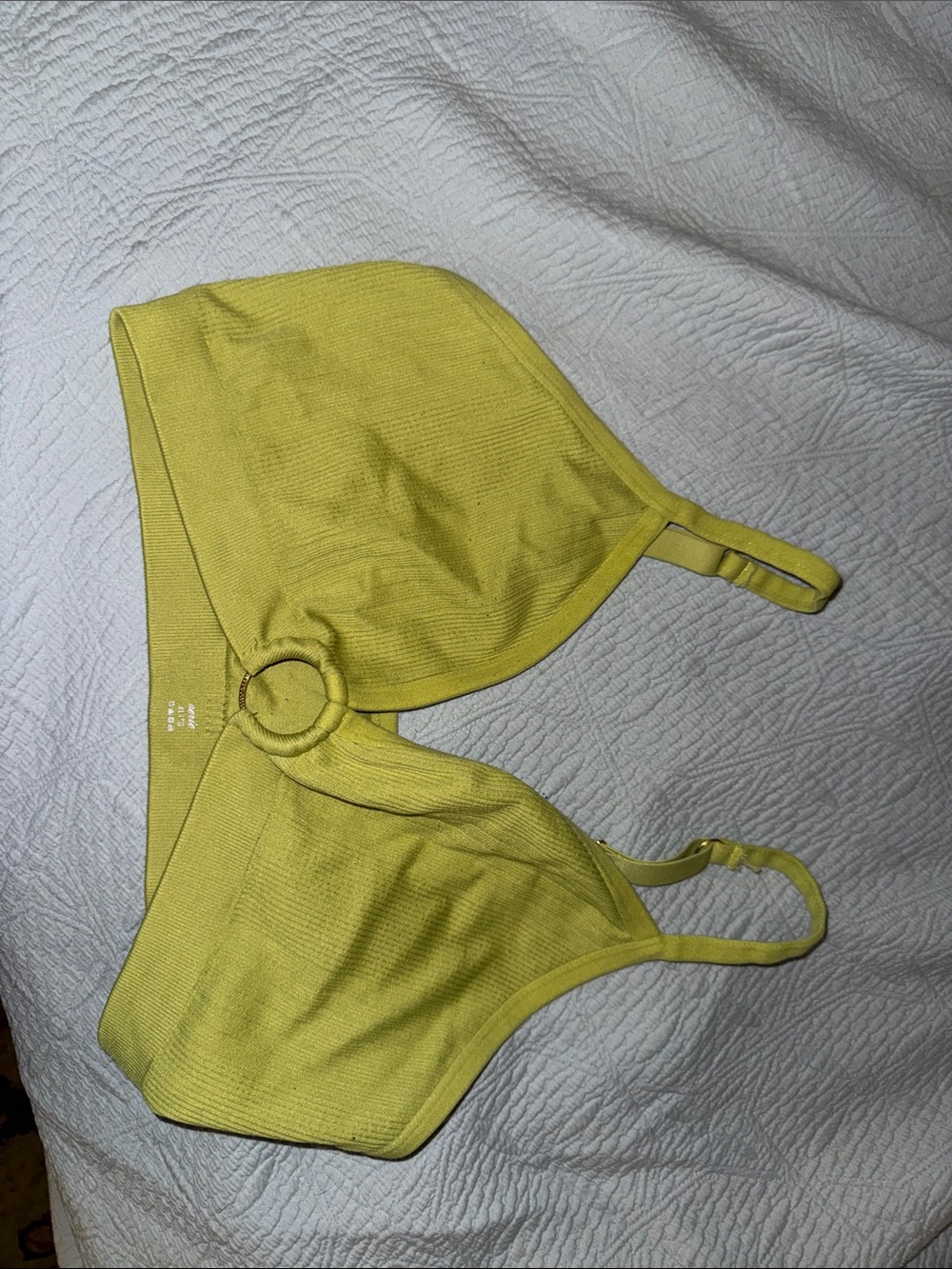 aerie Yellow Ring-Accent Bralette